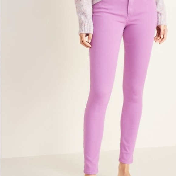 Old Navy Berry Pretty  Skinny Jeans High-Rise Stretch - Picture 1 of 5